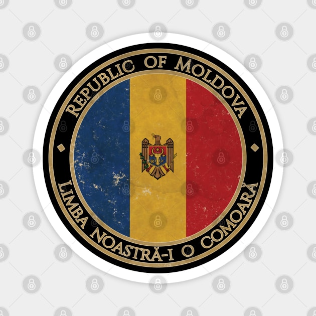 Vintage Republic of Moldova Europe European EU Flag Magnet by DragonXX